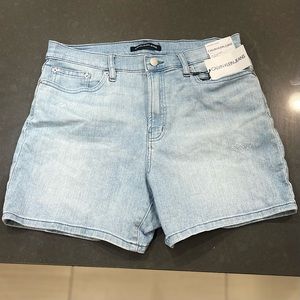 NWT Calvin Klein Jeans super stretch high waist light denim shorts size 31 or LG